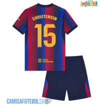Camisa de time de futebol Barcelona Andreas Christensen #15 Replicas 1º Equipamento Infantil 2026-27 Manga Curta (+ Calças curtas)